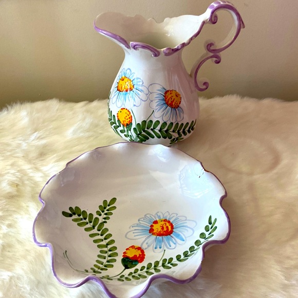 Made in Italy! Pitcher and basin set! - Picture 1 of 6